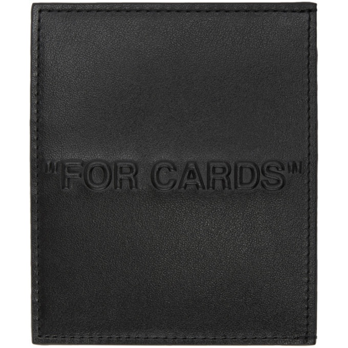 Off-White Black Bold Quote Card Holder Off-White