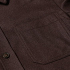A.P.C. Men's Jasper Wool Overshirt in Marron Marl