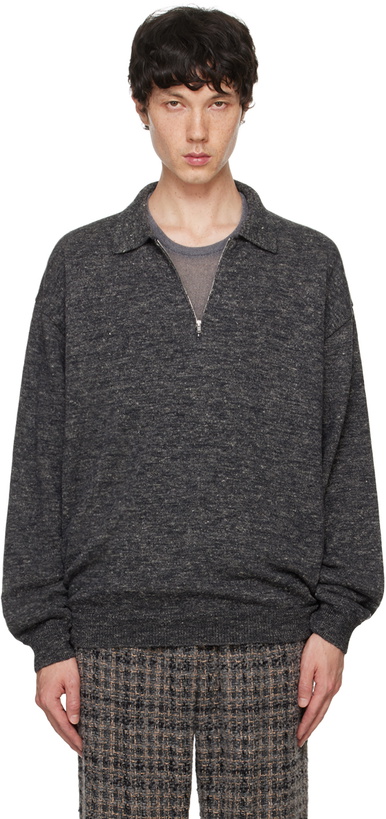 Photo: ATON Gray Baby Alpaca Polo