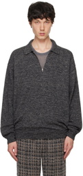 ATON Gray Baby Alpaca Polo