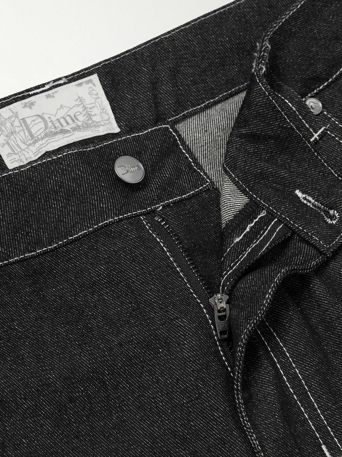 DIME - Djco Straight-Leg Logo-Embroidered Jeans - Black Dime