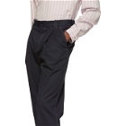 3.1 Phillip Lim Navy Wide Cuff Single Pleat Trousers