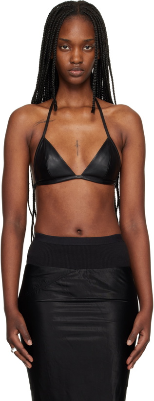 Photo: Rick Owens Black Temple Waxy Lamb Leather Bra