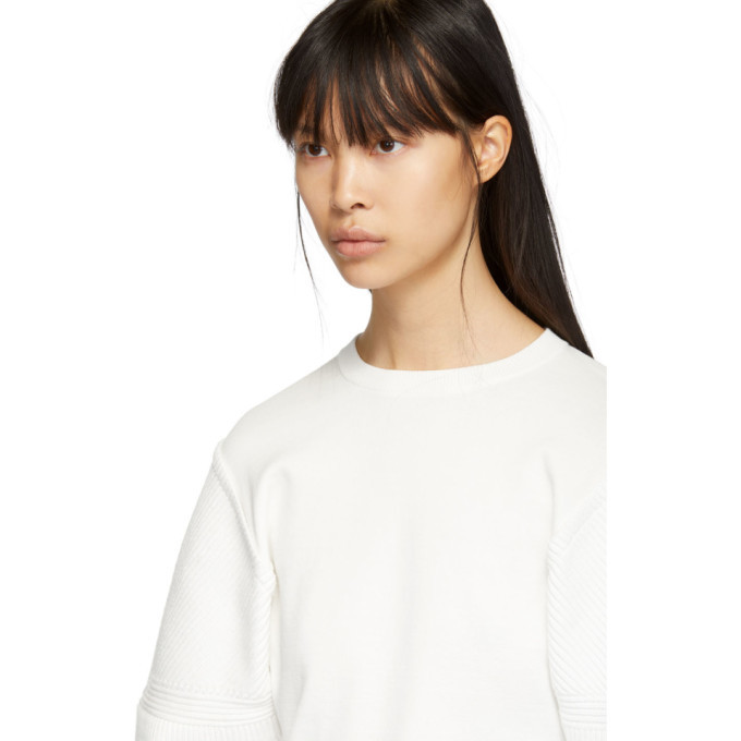 Enfold White Half Milano 3D Sleeve Sweater Enfold