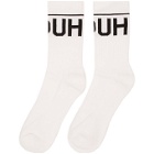 Hugo Two-Pack White QS Logo Socks