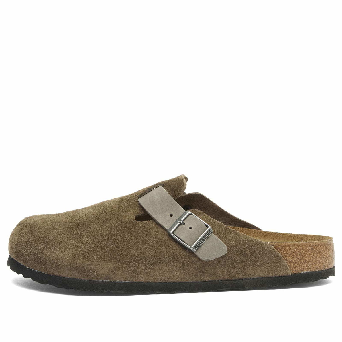 Birkenstock Men's Boston Clog - Concrete Grey Suede/Leather