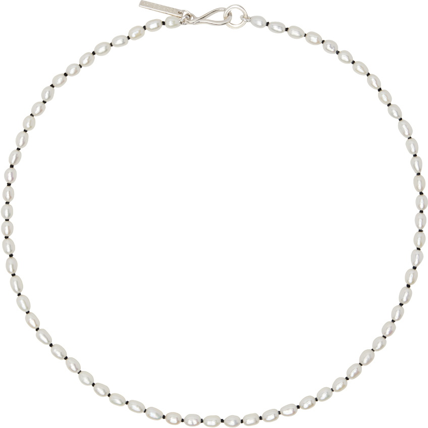Sophie Buhai Silver Tiny Pearl Collar Necklace