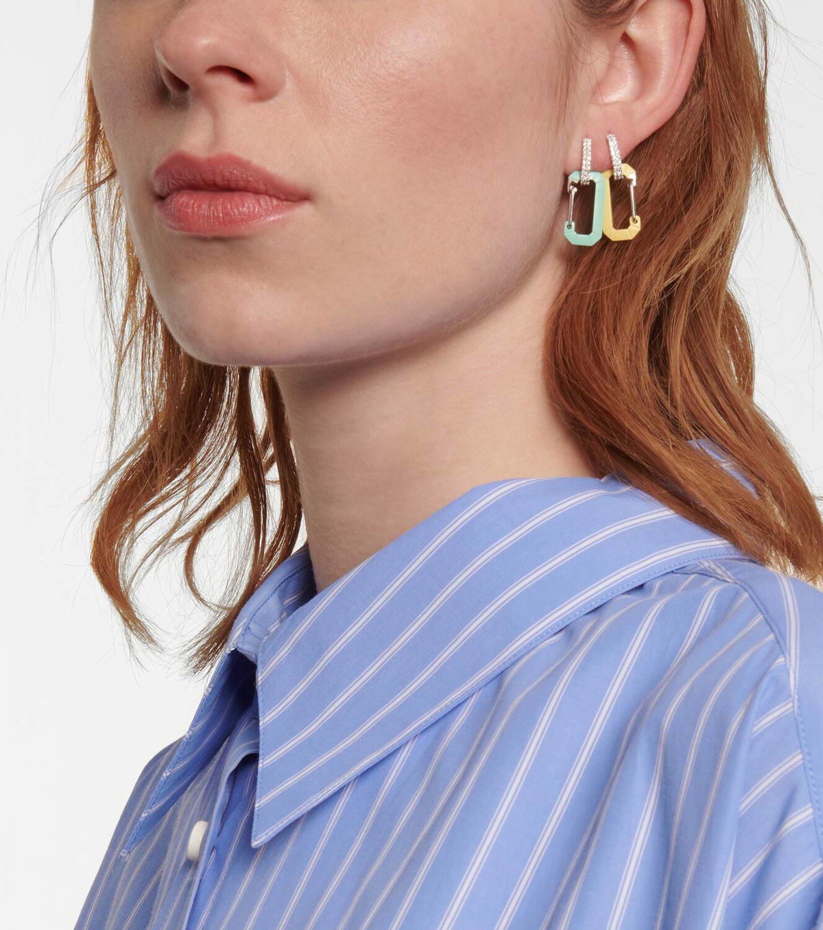Eéra Chiara Small 18kt gold single earring with diamonds