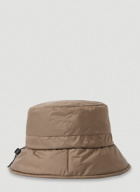 Padded Nylon Bucket Hat in Brown