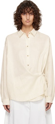 LE17SEPTEMBRE Off-White Side Twisted Shirt