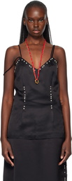 Wales Bonner Black Iris Studded Top