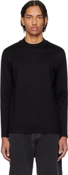 Hugo Black Mercerised Cotton Slim-Fit T-shirt