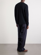 Beams Plus - Thermal Waffle-Knit Cotton T-Shirt - Black