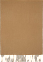 Maison Kitsuné Beige Fox Head Double Face Scarf