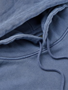 BEAMS PLUS - Pigment-Dyed Loopback Cotton-Jersey Hoodie - Blue - L