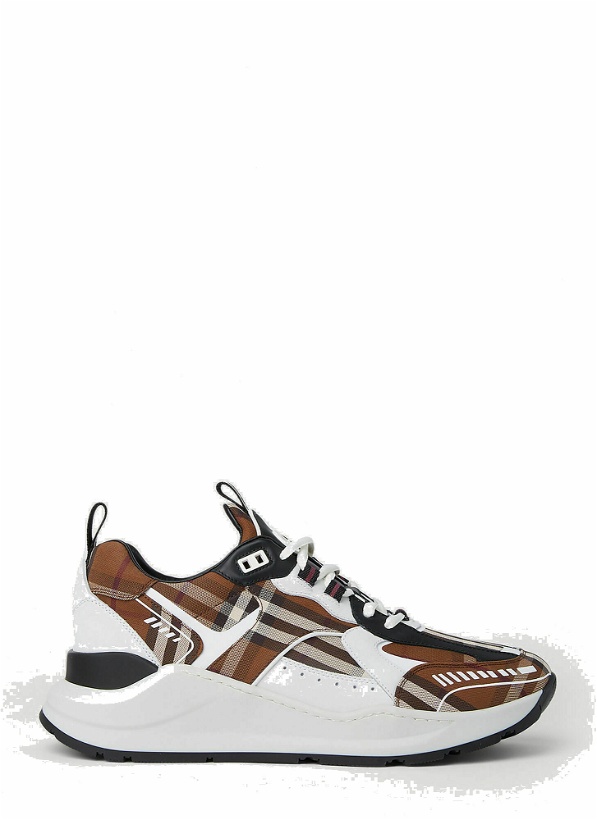 Photo: Burberry - Sean Check Sneakers in Brown