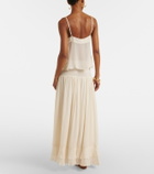 Poupette St Barth Neree ruffled maxi skirt