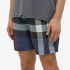 Burberry Men's Guildes Oversize Check Swim Short in Carbon Blue Check