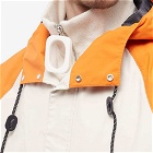 JW Anderson Men's Short Colourblock Parka Jacket in Cement/Orange
