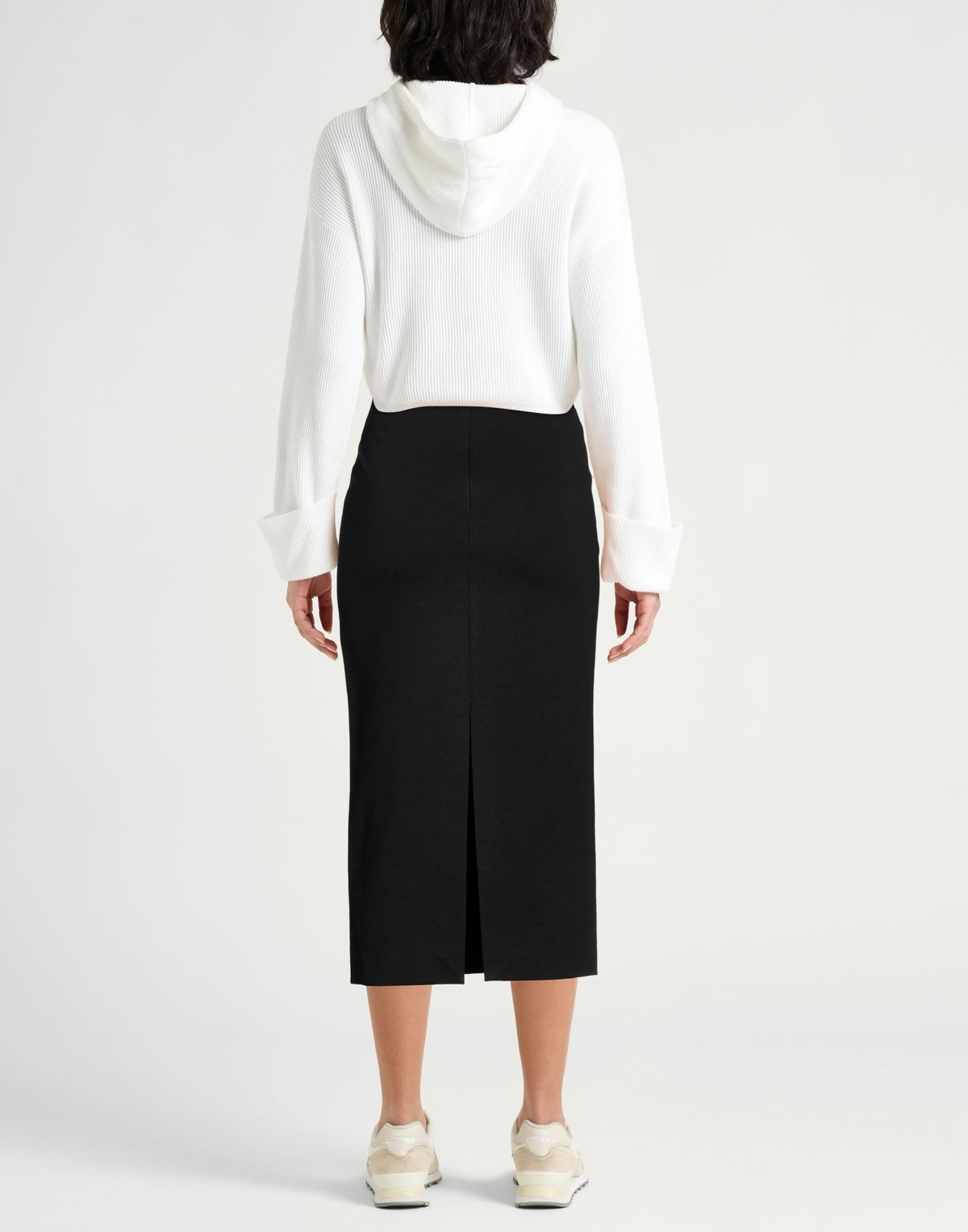 Manila Grace Womens Midi skirt in Black