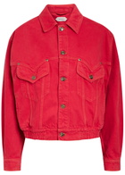 Versace Blouson Denim Jacket Red