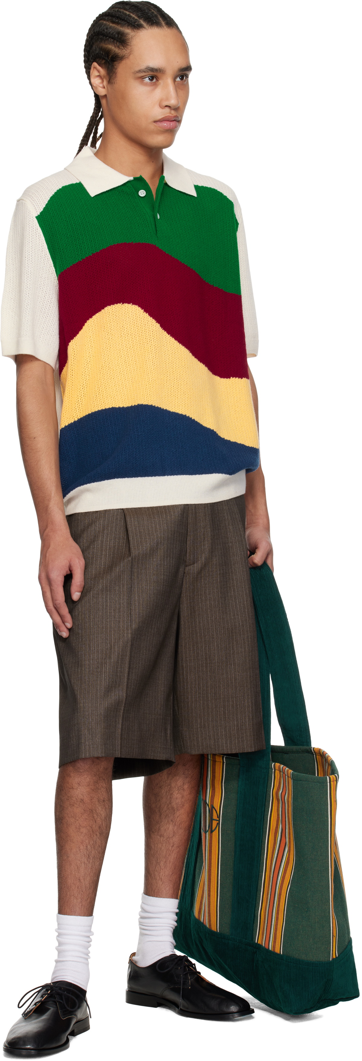 Glass Cypress SSENSE Exclusive Multicolor Knit Polo