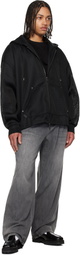 WOOYOUNGMI Black Mesh Hoodie