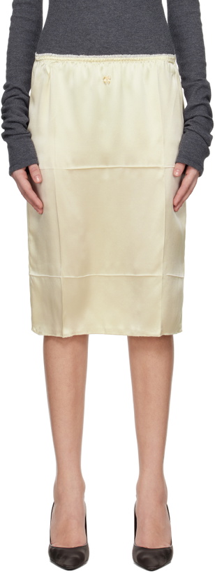 Photo: Commission Beige Creased Slip Midi Skirt