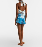 Cala de la Cruz Bahamas floral linen shorts