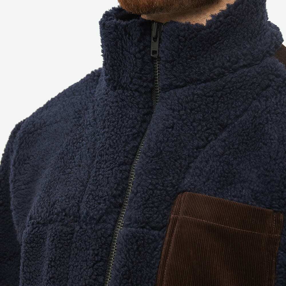 Oliver Spencer Men's Bembridge Pile Fleece Jacket in Navy Oliver Spencer