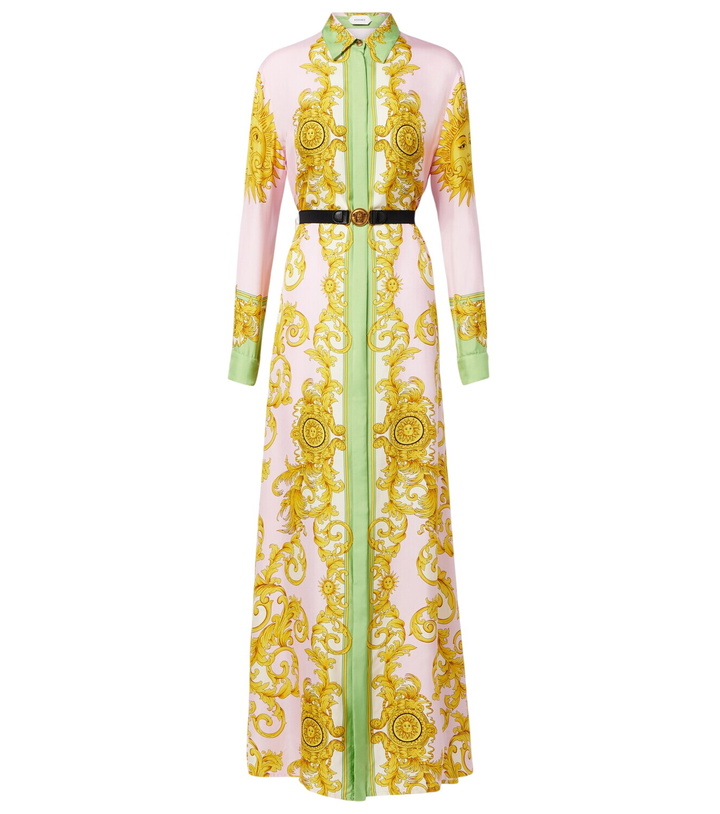 Photo: Versace Printed silk twill shirt dress