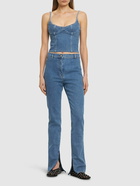 MAGDA BUTRYM - Denim Sleeveless Corset Top