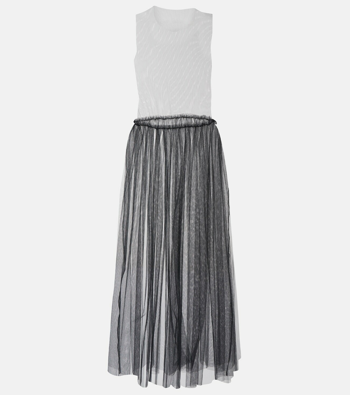 Noir Kei Ninomiya Overlay-tulle maxi dress