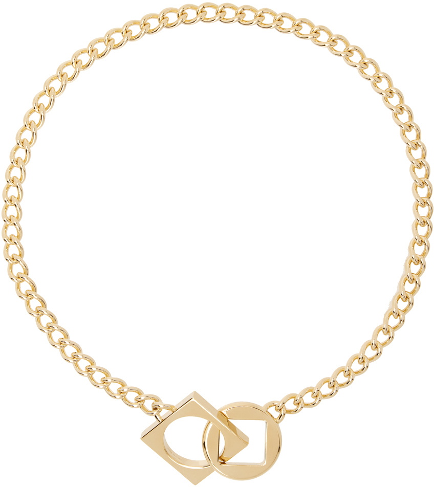 JACQUEMUS Gold Les Classiques 'Le collier rond carré' Necklace