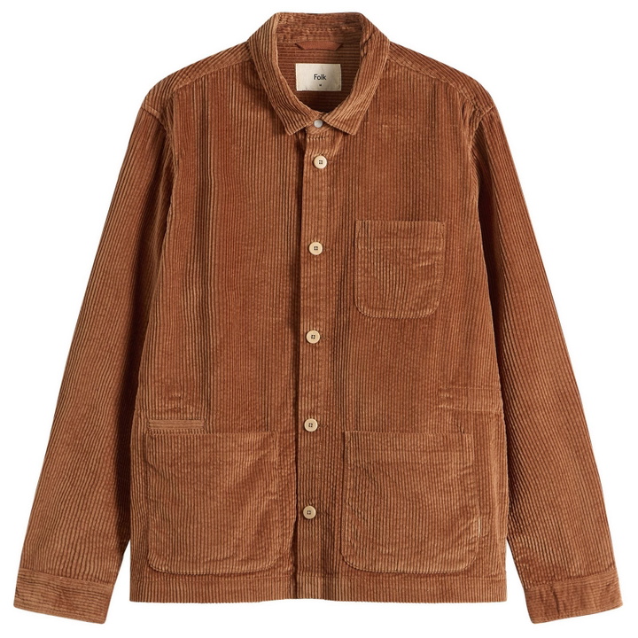Photo: Folk Men's Assembly Jacket in Clay Chunky Cord