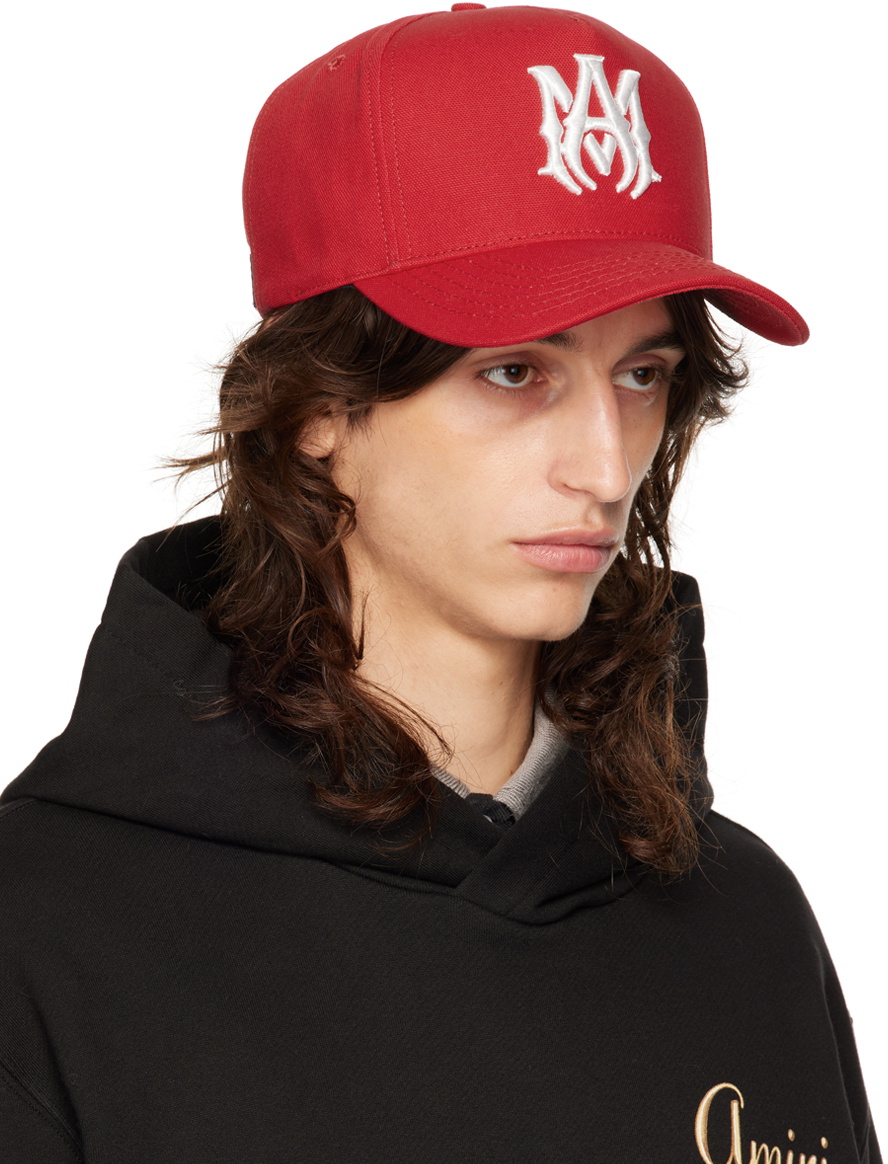AMIRI☆FULL CANVAS MA ロゴキャップ AMIRI Red Full Canvas 'MA' Cap Amiri