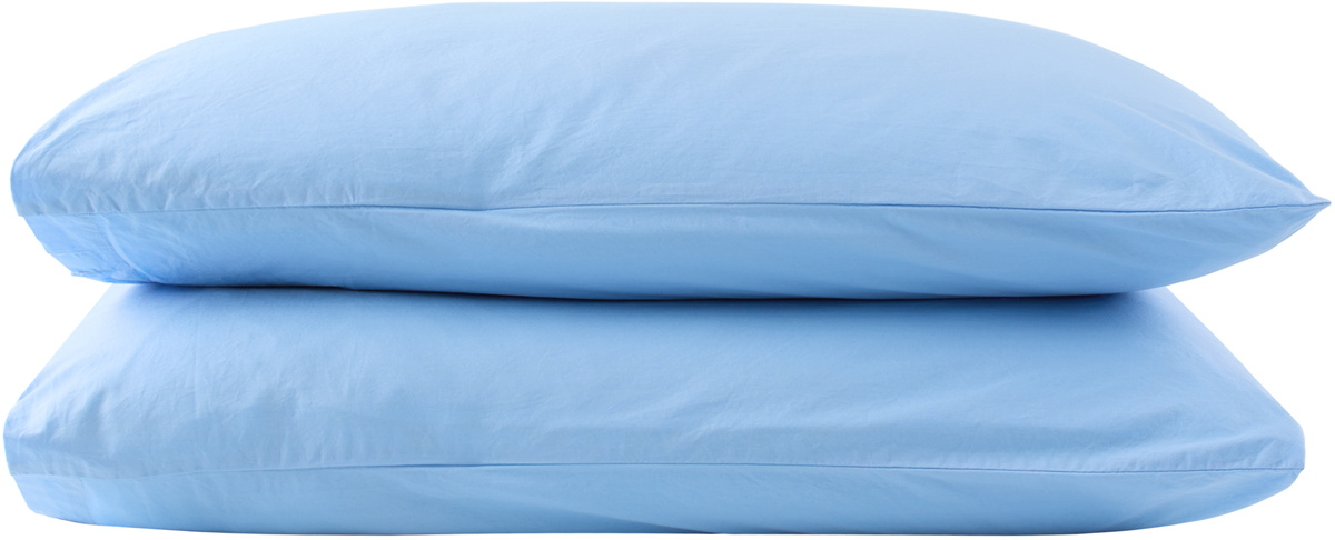 Tekla Blue Percale Pillowcase Set