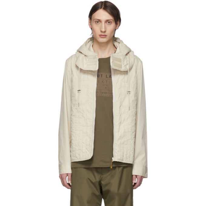 Photo: Helmut Lang Off-White Quilted Zip Jacket