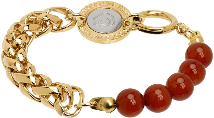 Photo: IN GOLD WE TRUST PARIS SSENSE Exclusive Gold Beaded Bracelet