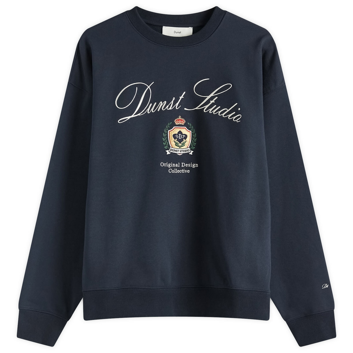 DUNST Women's Unisex Classic Logo Sweatshirt in French Navy