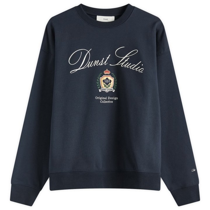 Photo: DUNST Women's Unisex Classic Logo Sweatshirt in French Navy