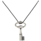 Ugo Cacciatori Silver Tiny Key Pendant Necklace
