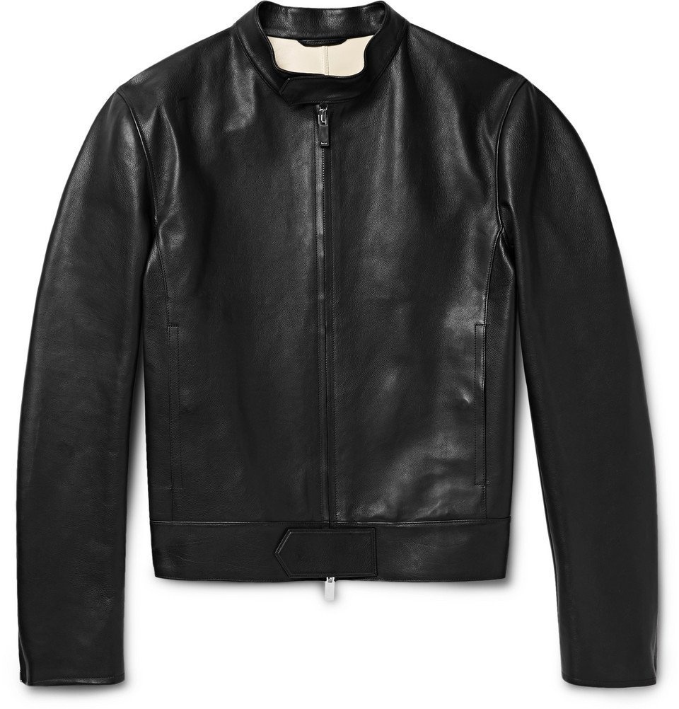 Photo: Berluti - Unlined Leather Biker Jacket - Men - Black