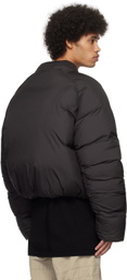 Entire Studios Black Pillow Down Bomber Jacket