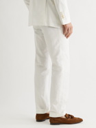 TOM FORD - Shelton Pleated Silk and Linen-Blend Poplin Trousers - Neutrals