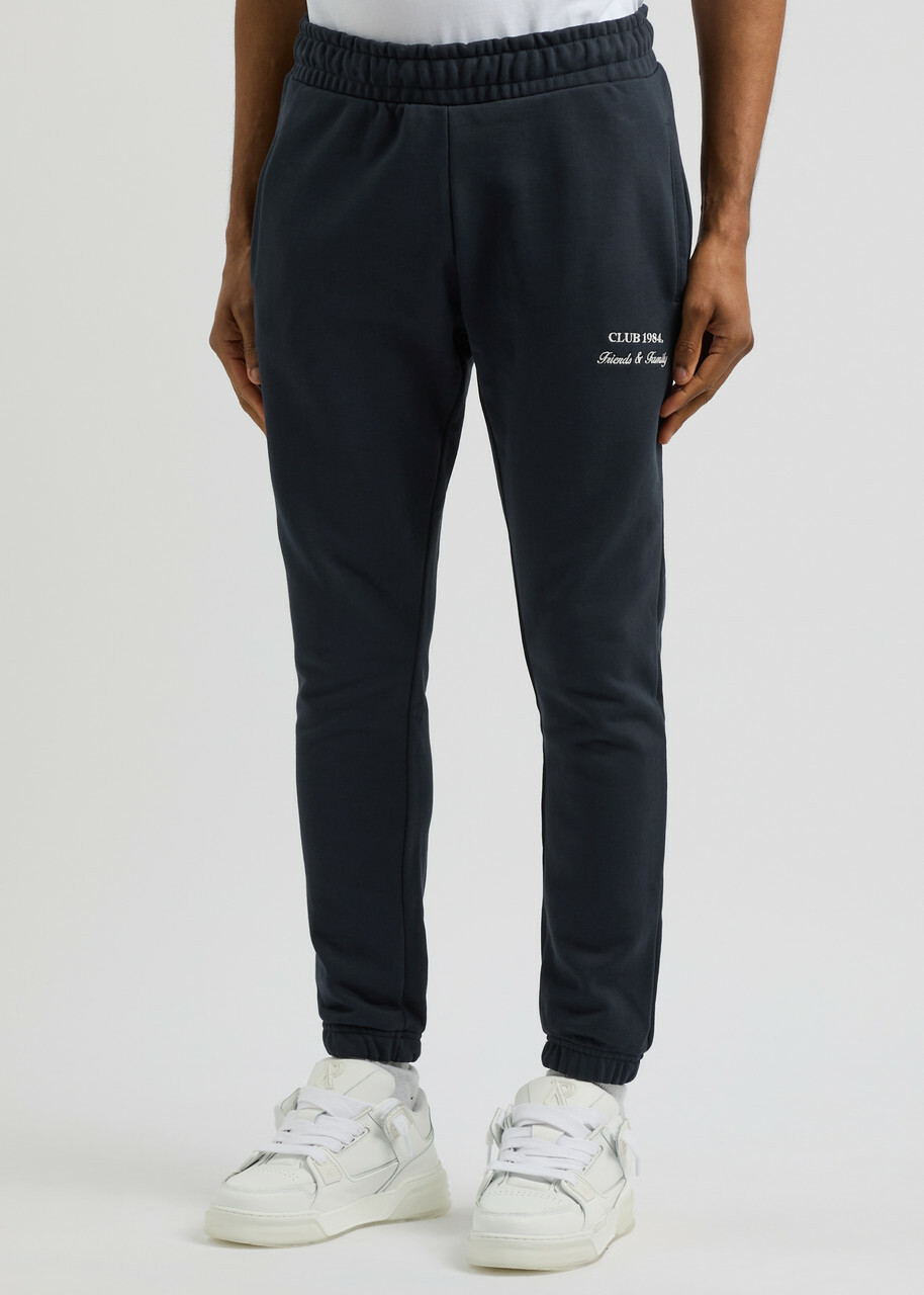 Club 1984 Essential Logo-embroidered Cotton Sweatpants Navy