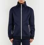 Valentino - Oversized Striped Tech-Jersey Track Jacket - Men - Navy