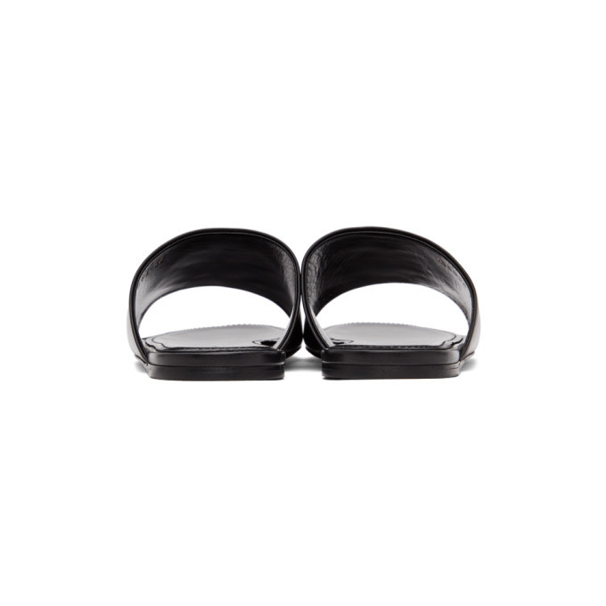 【BALENCIAGA】OVAL BB SLIDES Balenciaga Black Oval BB Sandals Balenciaga
