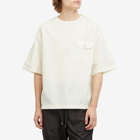 Taion Men's Military Half Sleeve T-Shirt in Off White
