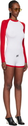 Jean Paul Gaultier White & Red 'The Bicolor Junior Gaultier' Romper
